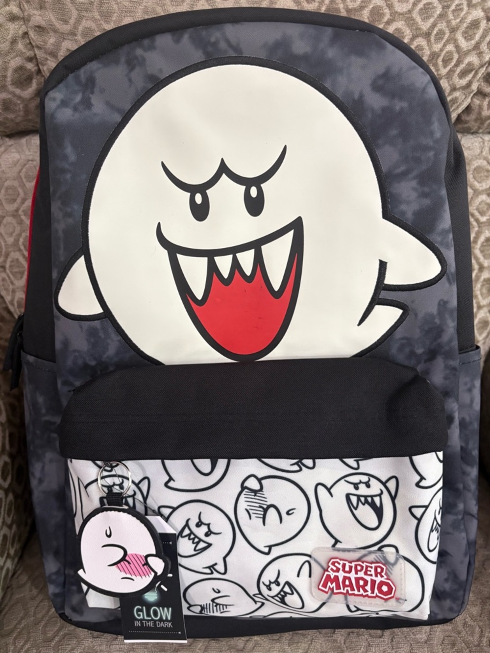 New Nintendo Super Mario Glow-in-the-dark Boo Backpack NWT